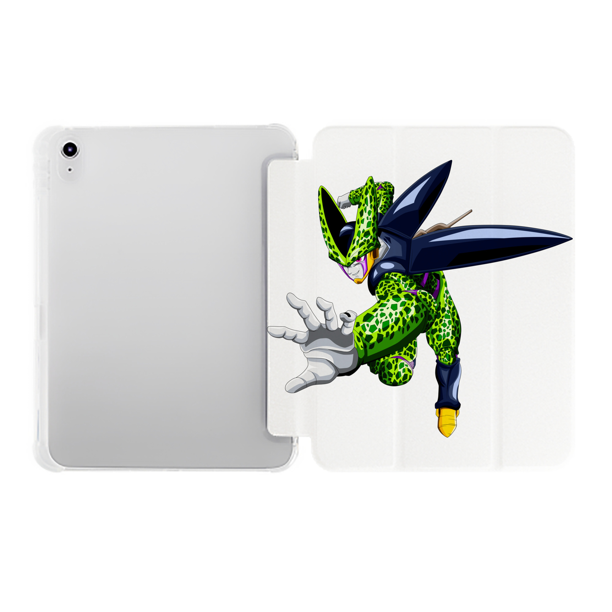 （画像用） ドラゴンボール セル DRAGON BALL Cell IPad ケース ペン収納付き 三つ折りスタンド PUレザー×シリコン 対応機種9.5/10.5/10.9インチ